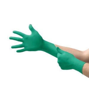 Ansell TouchNTuff™ Disposable Powdered Green Nitrile Gloves