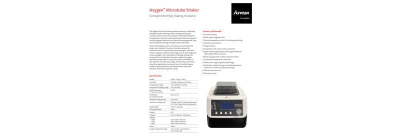 Axygen™ Microtube Shaker Brochure