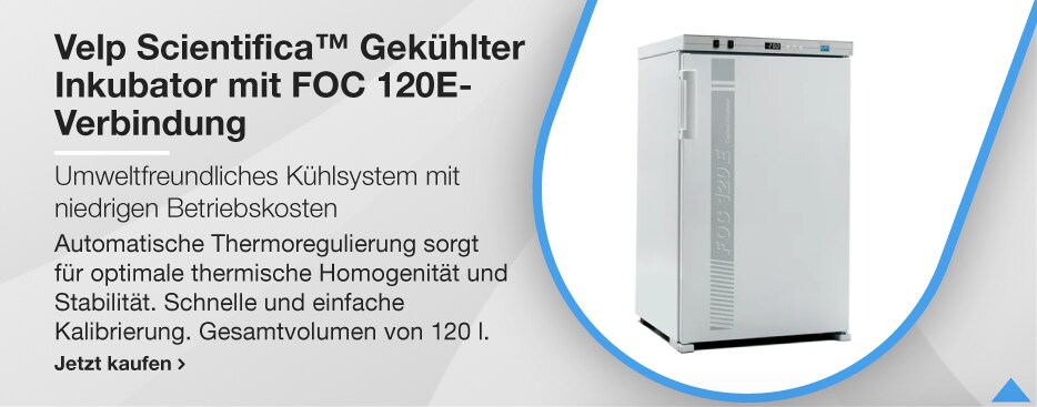 Velp Scientifica&trade; Gek&uuml;hlter Inkubator mit FOC 120E-Verbindung