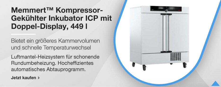 Memmert&trade; Kompressorgek&uuml;hlter Inkubator ICP mit Doppel-Display, 449 l