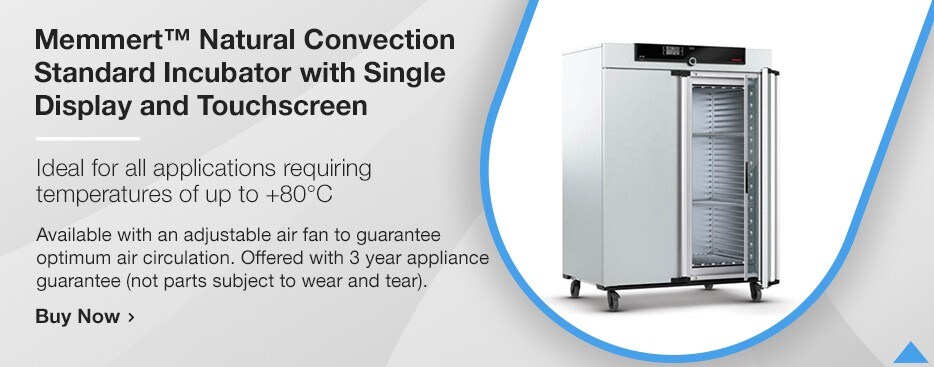 Memmert&trade; Natural Convection Standard Incubator with Single Display and Touchscreen, 749 L, Stainless Steel