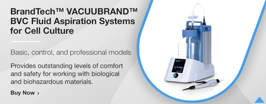 BrandTech&trade; VACUUBRAND&trade; BVC Fluid Aspiration Systems for Cell Culture