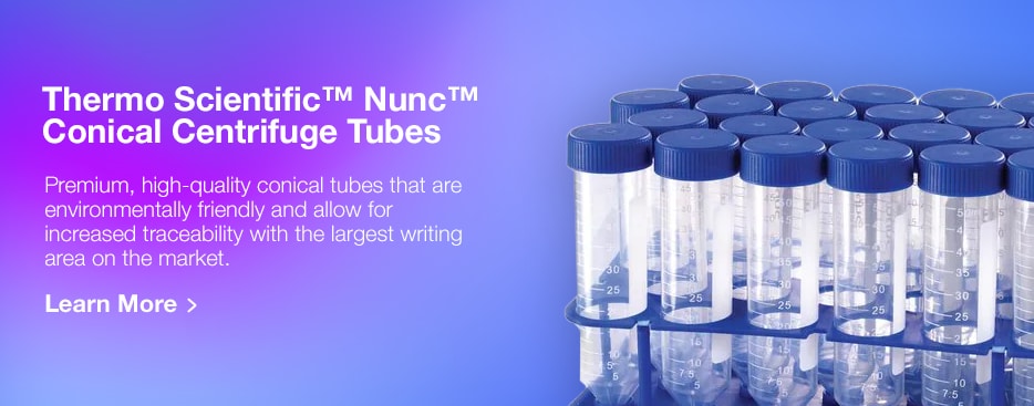 Safety Equipment for all your Needs Thermo Scientific Nunc 15mL and 50mL Conical Sterile Polypropylene Centrifuge Tubes